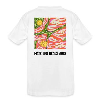 Beaux-Arts peinture au dos Mate les beaux arts - T-shirt bio Premium Enfant - blanc - Dos