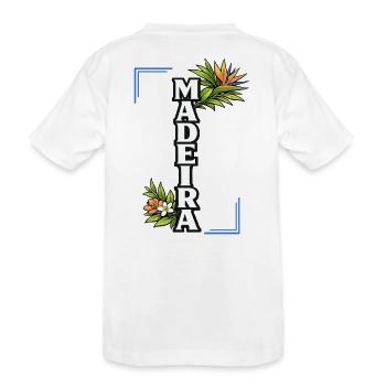 Madeira Blumeninsel Tropische Reiseliebe - Kinder Premium Bio T-Shirt - Weiß - Hinten