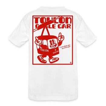 Toulon Provence France Mont Faron cable car - Kids' Premium Organic T-Shirt - white - Back
