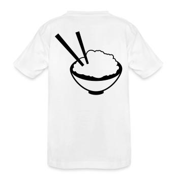 Chine plat de riz avec des baguettes - T-shirt bio Premium Enfant - blanc - Dos