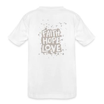 Foi Espoir Amour - T-shirt bio Premium Enfant - blanc - Dos