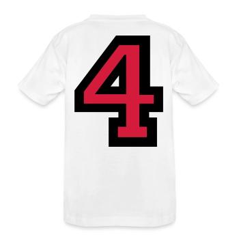Numéro Quatre - Numéro 4 - T-shirt bio Premium Enfant - blanc - Dos
