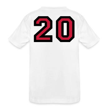 The number 20 - number twenty - Kids' Premium Organic T-Shirt - white - Back