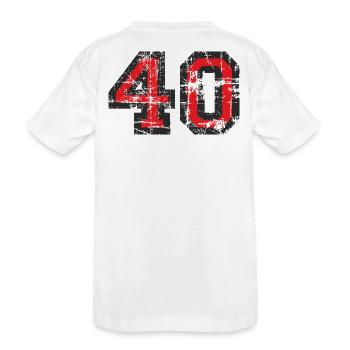 Nombre 40 - 40e Anniversaire Quarante - T-shirt bio Premium Enfant - blanc - Dos