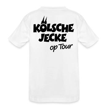 Kölsche Jecke op Tour Köln mit Kölner Dom - Kinder Premium Bio T-Shirt - Weiß - Hinten