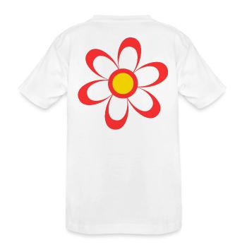 fleur disco, vintage, flower power - T-shirt bio Premium Enfant - blanc - Dos