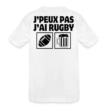 rugby, rugby sport, rugby humour - T-shirt bio Premium Enfant - blanc - Dos