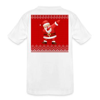 Merry Christmas, Happy Holidays, Santa - Kids' Premium Organic T-Shirt - white - Back