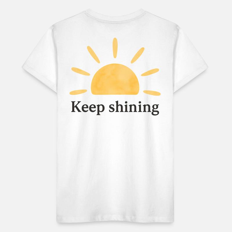 Keep Shining – Sonne – Minimalistisch Kinder Premium Bio T-Shirt