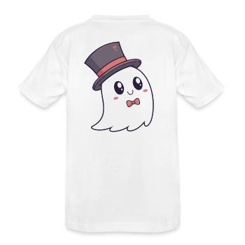 Fantôme chic chapeau et nœud papillon - T-shirt bio Premium Enfant - blanc - Dos