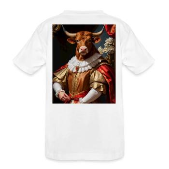 Taureau majestueux – roi du Baroque - T-shirt bio Premium Enfant - blanc - Dos