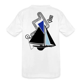 Parcours classique de régate de voilier Voilier Yacht - T-shirt bio Premium Enfant - blanc - Dos