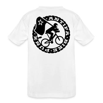Antifa Bike Punks - Kinder Premium Bio T-Shirt - Weiß - Hinten