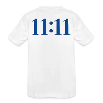 11:11 - Kinder Premium Bio T-Shirt - Weiß - Hinten