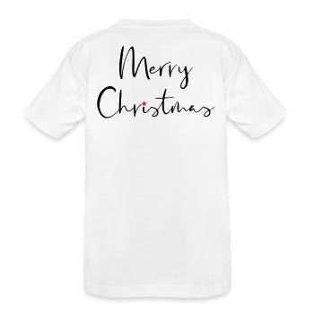 Merry Christmas Stern Geschenk Weihnachten - Kinder Premium Bio T-Shirt - Weiß - Hinten