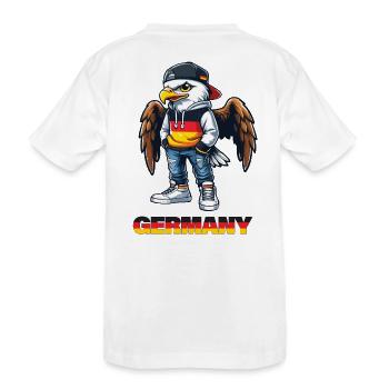 Cool Germany Germany Eagle Fan Shirt Football - Kids' Premium Organic T-Shirt - white - Back