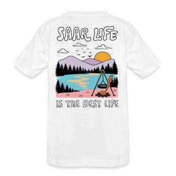 Sarre - La vie en Sarre est la meilleure vie - T-shirt bio Premium Enfant - blanc - Dos