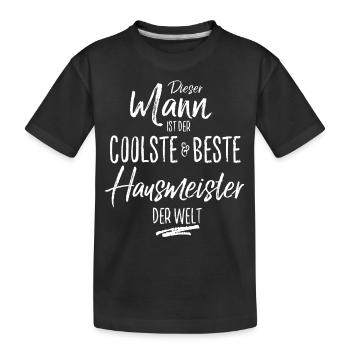 hausmeister - Kinder Premium Bio T-Shirt - Schwarz - Vorne