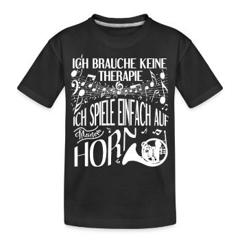 Horn png - Kinder Premium Bio T-Shirt - Schwarz - Vorne