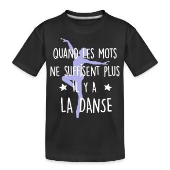 Danse - les mots - T-shirt bio Premium Enfant - noir - Devant