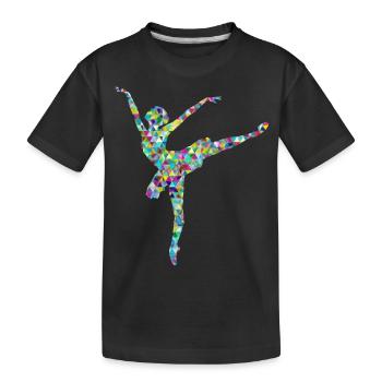 ballerina ballett dance dancer tanz taenzer yoga49 - Kinder Premium Bio T-Shirt - Schwarz - Vorne