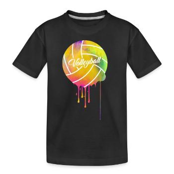 Volleyball team shirt gift beach volleyball - Kids' Premium Organic T-Shirt - black - Front