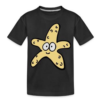Seestern - Kinder Premium Bio T-Shirt - Schwarz - Vorne