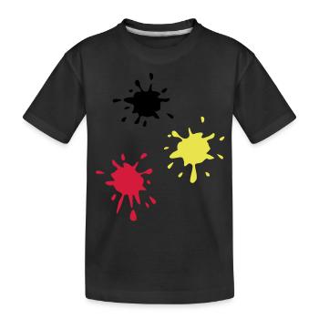 Kunst, Fleck, Paintball - Kinder Premium Bio T-Shirt - Schwarz - Vorne