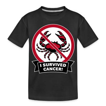 J'ai survécu à un cancer! (3C) - T-shirt bio Premium Enfant - noir - Devant