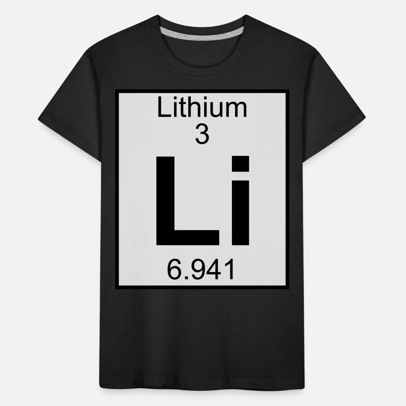 Lithium (Li) (element 3) Kids' Premium Organic T-Shirt