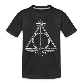Harry Potter The Deathly Hallows Icon - Kids' Premium Organic T-Shirt - black - Front