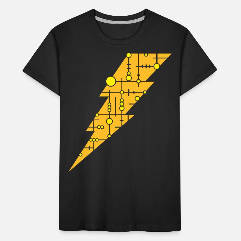 Lightning (pattern) Kids' Premium Organic T-Shirt