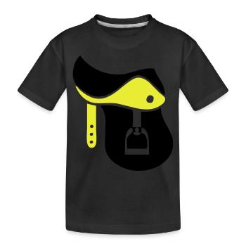 sattel_02 - Kinder Premium Bio T-Shirt - Schwarz - Vorne