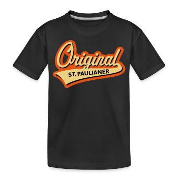 Original St. Paulianer (Sankt St. Pauli, Kiez, 3C) - Kinder Premium Bio T-Shirt - Schwarz - Vorne