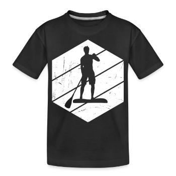 Sup Standup Paddle Planche Stand Up Paddle Homme - T-shirt bio Premium Enfant - noir - Devant