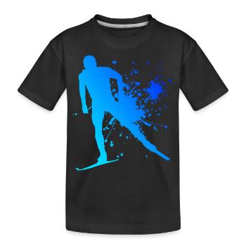 Cross-country skiing Classic Ladies Cross-country skiing Classic Cross-country skiing - Kids' Premium Organic T-Shirt - black - Front