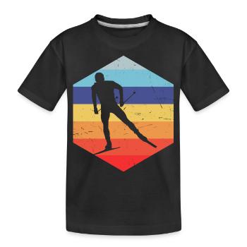 Ski de fond Ski de fond classique Ski de fond classique - T-shirt bio Premium Enfant - noir - Devant