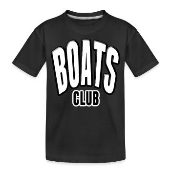 yacht bateau à voile bateaux à moteur bateaux club vacances à la mer - T-shirt bio Premium Enfant - noir - Devant