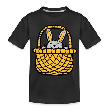 Easter hides - Kids' Premium Organic T-Shirt - black - Front