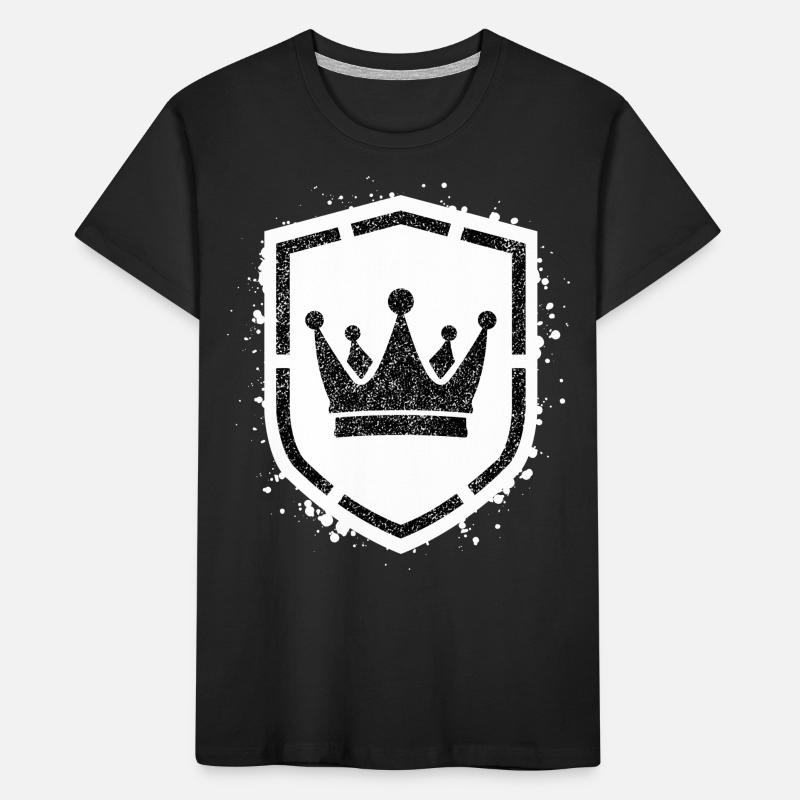 Schwammschablone Krone Schablone Schablone Inside Dial Kinder Premium Bio T-Shirt