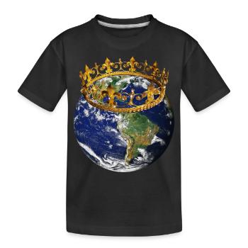 Couronne sur Terre - T-shirt bio Premium Enfant - noir - Devant