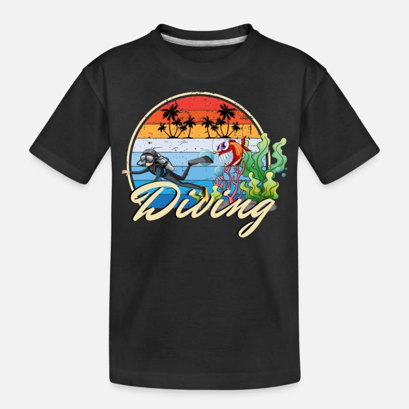 Plongée Plongée Plongeurs drôle drôle idée cadeau - T-shirt bio Premium Enfant - noir