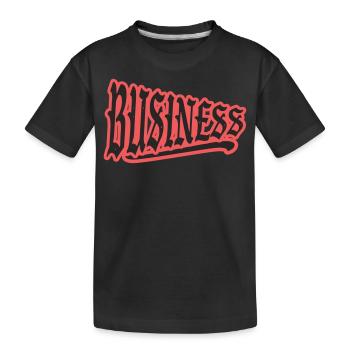 business influencer money firma boss chef - Kinder Premium Bio T-Shirt - Schwarz - Vorne