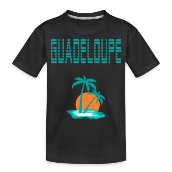 Guadeloupe - Kinder Premium Bio T-Shirt - Schwarz - Vorne