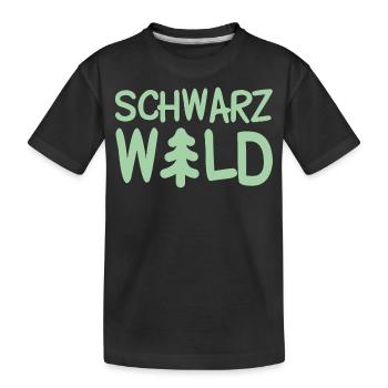 Schwarzwald Tanne Nadelbaum Schwarzwälder - Kinder Premium Bio T-Shirt - Schwarz - Vorne