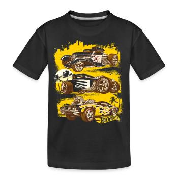 Hot Wheels Hot Rod - Kinder Premium Bio T-Shirt - Schwarz - Vorne