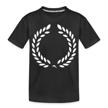 Lorbeerkranz - Auszeichnung der Ehren & des Sieges - Kinder Premium Bio T-Shirt - Schwarz - Vorne