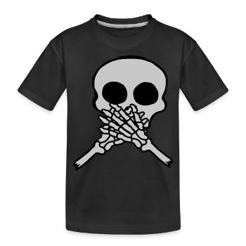 Mains devant le crâne de la bouche - T-shirt bio Premium Enfant - noir - Devant