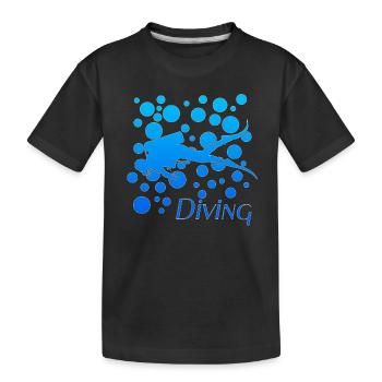 Scuba Diver - Kinder Premium Bio T-Shirt - Schwarz - Vorne