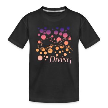 diving - Kinder Premium Bio T-Shirt - Schwarz - Vorne